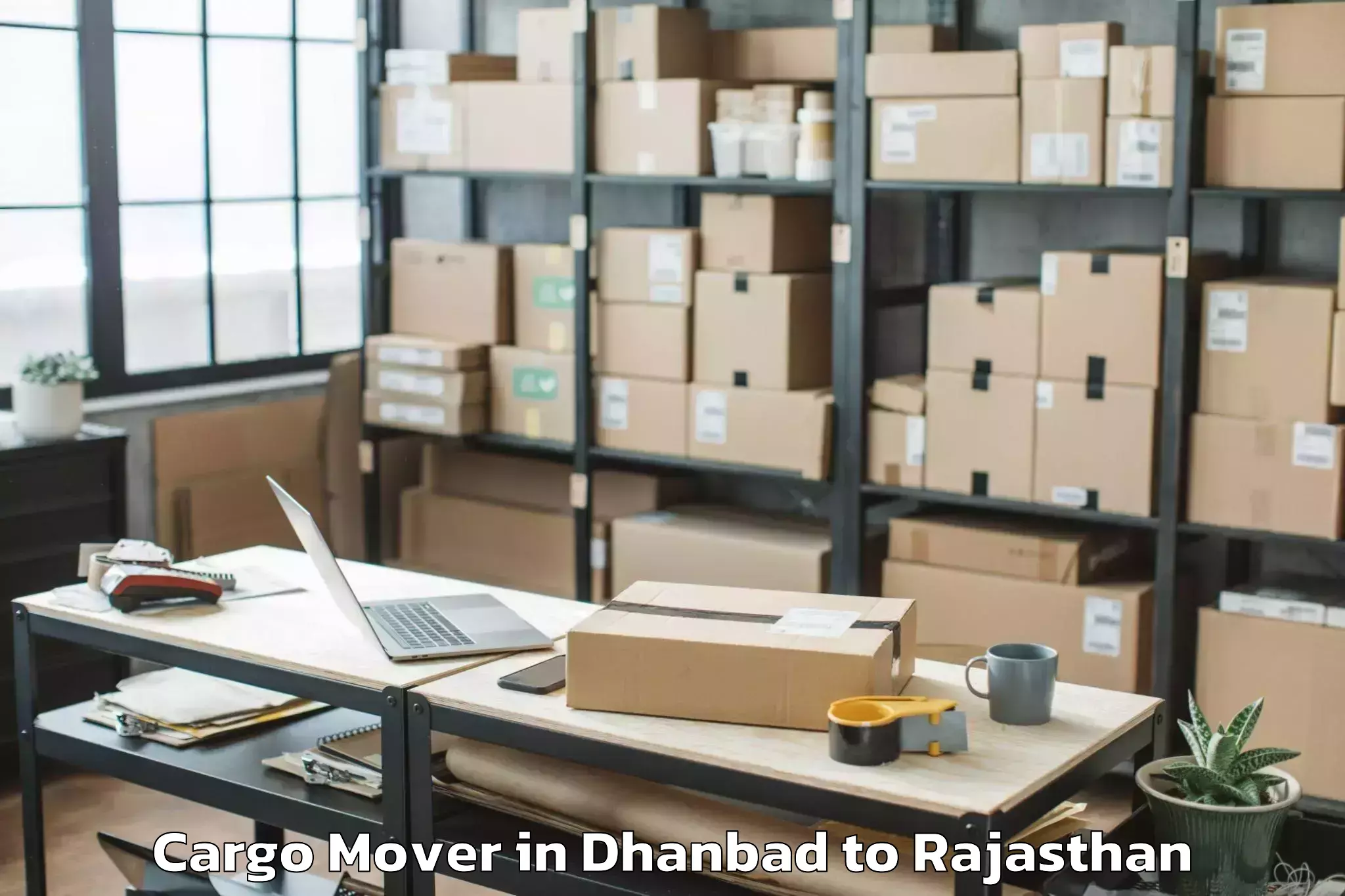 Book Dhanbad to Malpura Cargo Mover